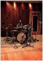 Chris Brush tracking drums in Blackbird Studio A